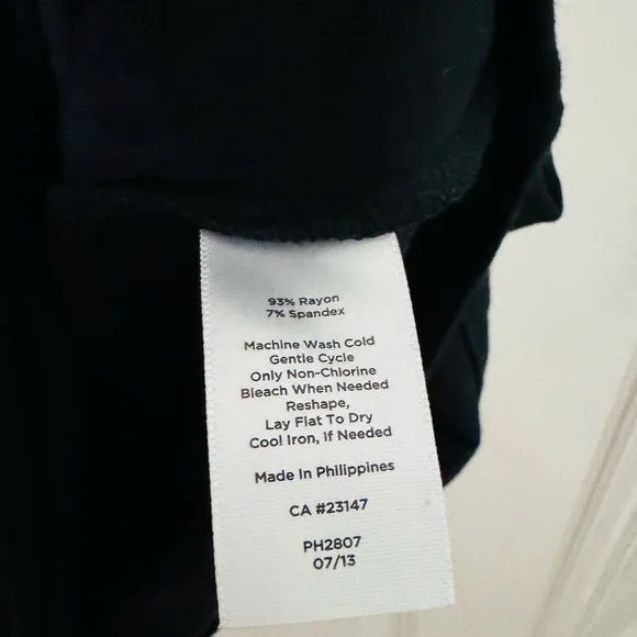 Talbots Elegant Black Drape Neck Blouse - Picture 4 of 5